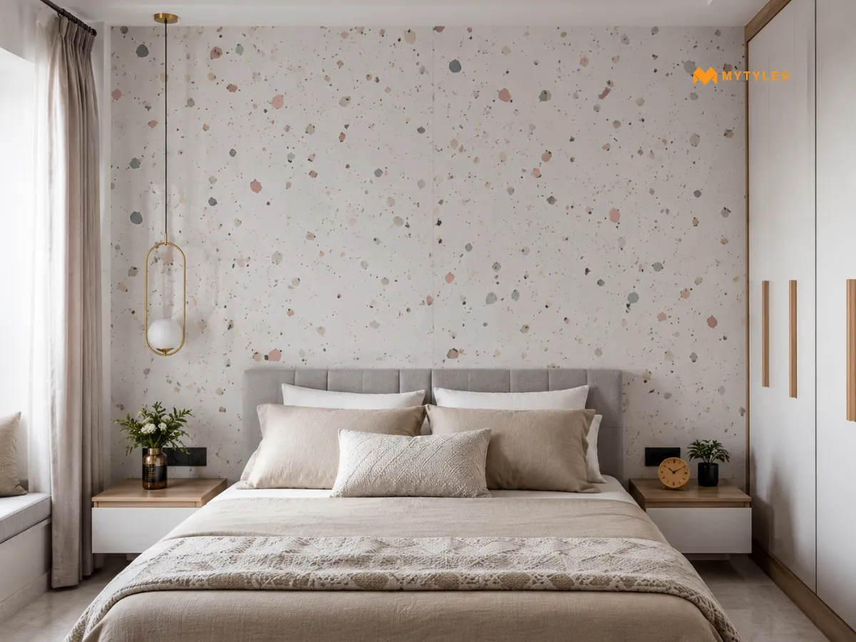 Pastel Terrazzo for Bedroom Feature Walls